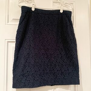 C. Wonder Navy Lace Overlay Skirt - Size 10